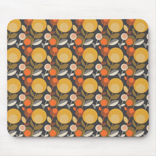 Tapis De Souris Rétro motif floral classique (Devant)