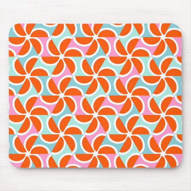 Tapis De Souris Rétro motif orange de cale (Devant)
