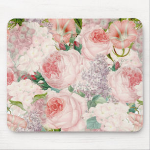 Tapis De Souris Rétro motif Painterly de ressort de fleur de lila