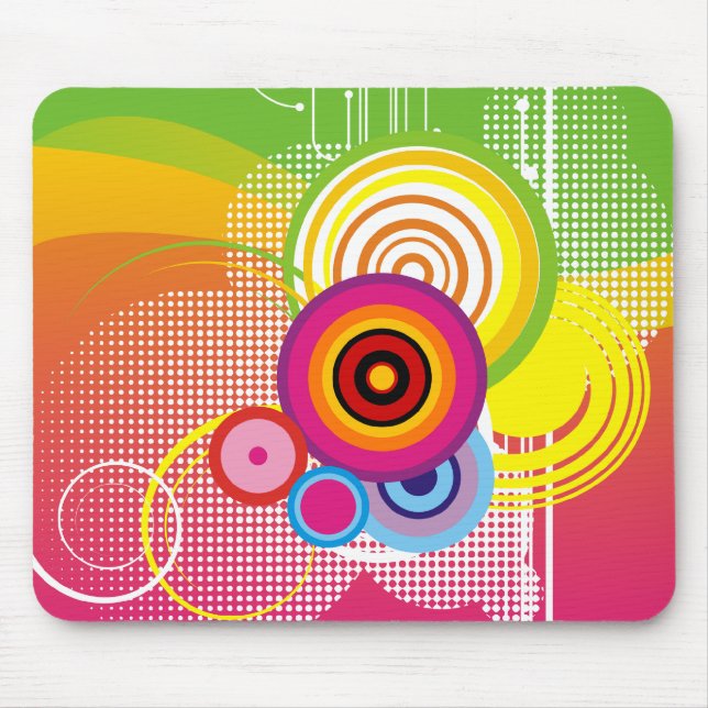 Tapis De Souris Rétro mousepad coloré (Devant)
