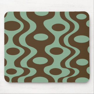 Tapis De Souris Rétro mousepad moderne - vert et brun
