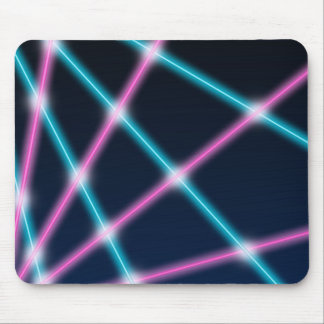Tapis De Souris Rétro néon de la lumière laser 80s d'arrière -
