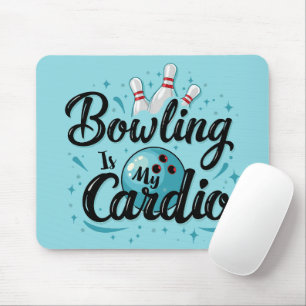 Tapis De Souris Rétro Néon "Le Bowling Est Mon Cardio" Bowling Drô