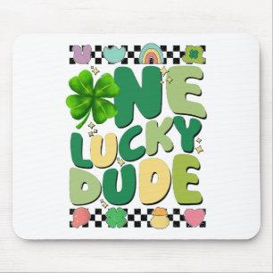 Tapis De Souris Retro One Lucky Dude Saint-Patrick Chance Shamrock