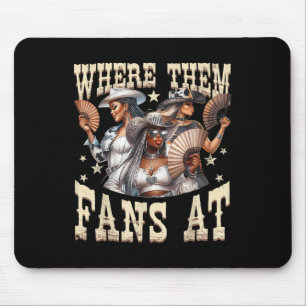 Tapis De Souris Retro Où Ils Vont À Melanin Cowgirls Country
