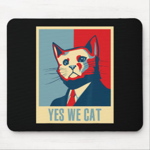 Tapis De Souris Rétro Oui Nous Chat Amusant Amoureux des chats Pro