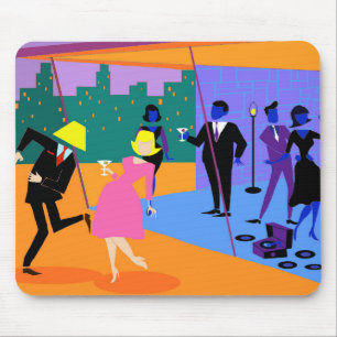 Tapis De Souris Rétro partie urbaine Mousepad de dessus de toit