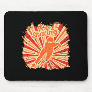 Tapis De Souris Retro Patinage Vintage Sports d'hiver