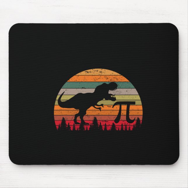 Tapis De Souris Retro Pi Day 3.14 Dinosaur Funny Pi Day Math Toddl (Devant)