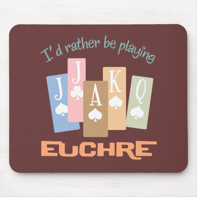 Tapis De Souris Rétro plutôt Euchre de jeu (Devant)