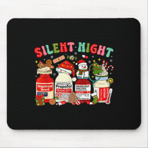 Tapis De Souris Retro Propofol Nuit Silencieuse Infirmières de Réa