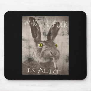 Tapis De Souris Rétro Qui Est Alice Drôle Lapin