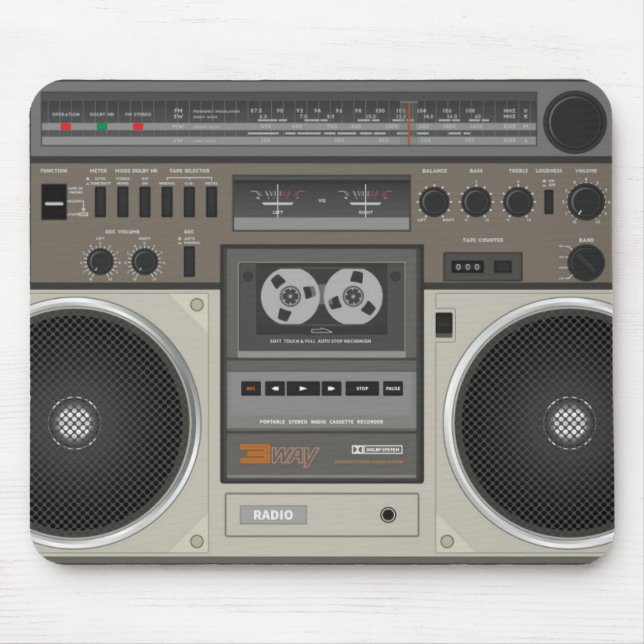 Tapis De Souris Rétro radio (Devant)