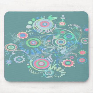 Tapis De Souris Rétro remous frais Teal Mousepad