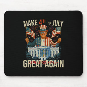 Tapis De Souris Rétro rendre le 4 juillet génial encore Président