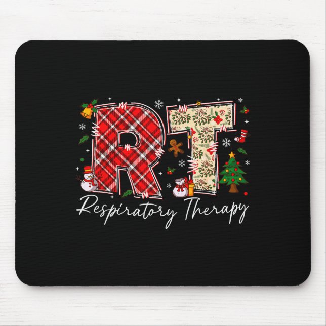 Tapis De Souris Retro Resratory Therapy Rt Santa Christmas Therapy (Devant)