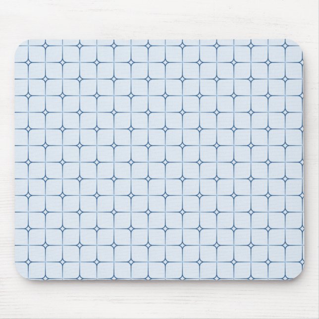 Tapis De Souris Retro Romance Mousepad, Bleu (Devant)