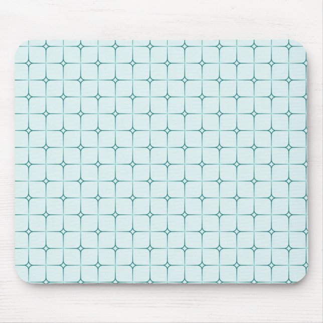 Tapis De Souris Retro Romance Mousepad, Turquoise (Devant)