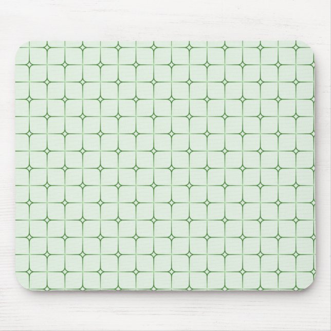 Tapis De Souris Retro Romance Mousepad, Vert (Devant)