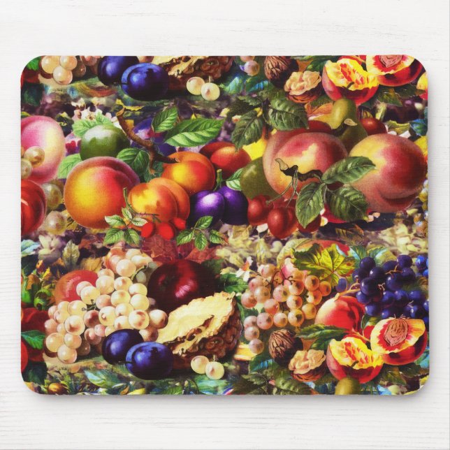 Tapis De Souris Retro Rustique Fruit Fruit Fruit Fruit Tropical Ét (Devant)