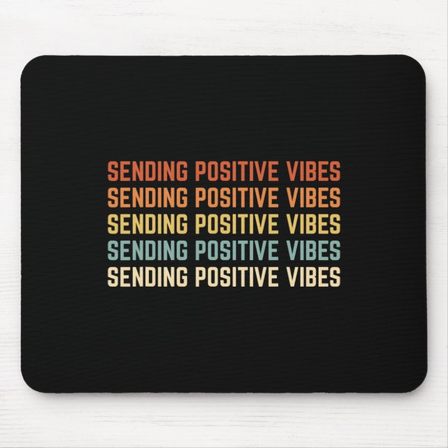 Tapis De Souris Rétro Sening Positif Vibes (Devant)