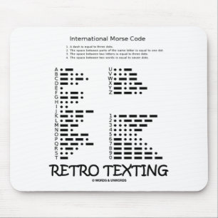 Tapis De Souris Rétro service de mini-messages (code Morse