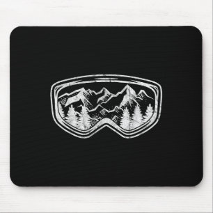 Tapis De Souris Retro Ski Snowboard Goggings Cadeau Ski Snow Winte