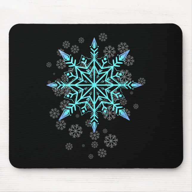Tapis De Souris Retro Snowflake For Women  (Devant)