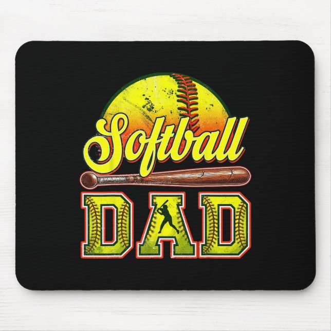 Tapis De Souris Retro Softll Papa Fête des Pères  (Devant)