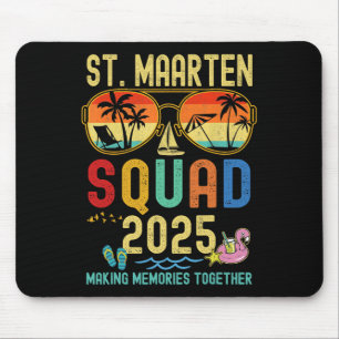 Tapis De Souris Rétro St. Maarten Croisière Vacances 2025 Famille