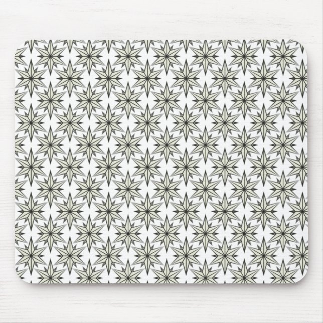 Tapis De Souris Retro Starlight Mousepad, noir et blanc (Devant)