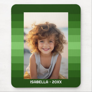 Tapis De Souris Retro Stripes - Christmas Green - Simple Photo