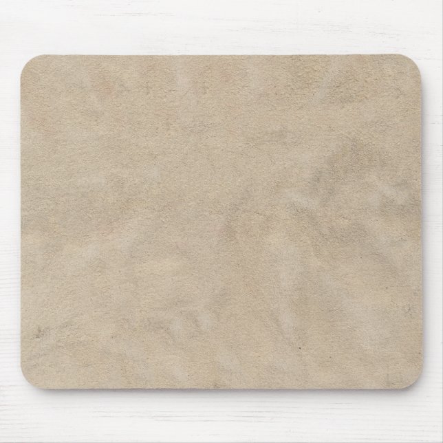 Tapis De Souris Rétro suède fait sur commande beige (Devant)