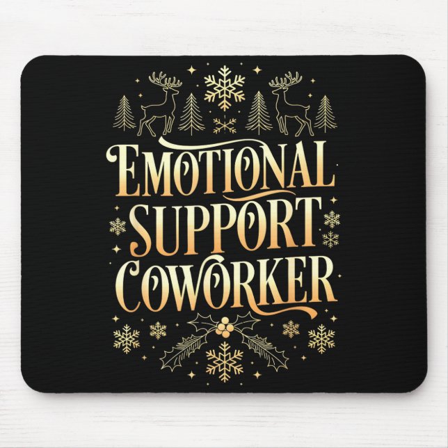 Tapis De Souris Retro Suprt Coworker Ugly Christmas Saying Quote  (Devant)