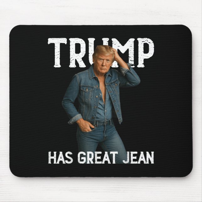 Tapis De Souris Retro Trump a de grands Jeans mème (Devant)