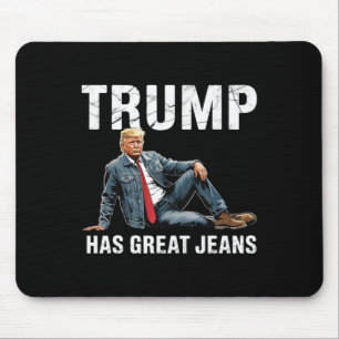 Tapis De Souris Retro Trump a de super jeans Meme 1