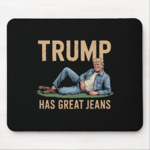 Tapis De Souris Retro Trump a d'excellents jeans mème drôle 