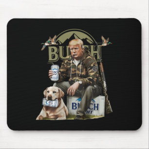 Tapis De Souris Retro Trump Chasse Au Cerf Drôle Boire De La Bière