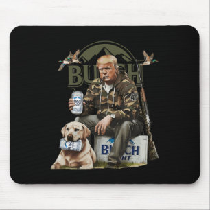Tapis De Souris Retro Trump Chasse Deer Drôle Bière Boire