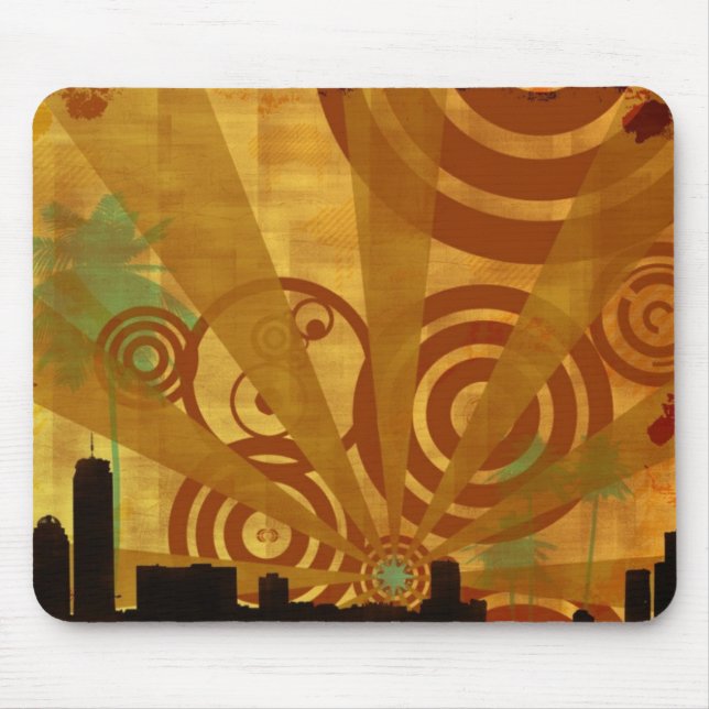 Tapis De Souris Rétro ville (Devant)