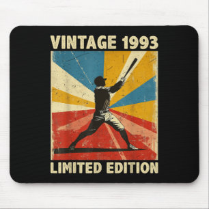 Tapis De Souris Retro Vintage 1993 Baseball Lover Limited Edition