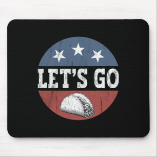 Tapis De Souris Retro Vintage Let's Go Taco Us Drapeau américain
