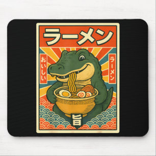 Tapis De Souris Rétro Vintage Ramen Japonais Greg Mème Crocodile C