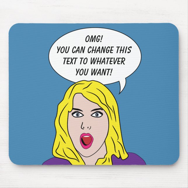 Tapis De Souris RETRO WOMAN mousepac personnalisé (Devant)