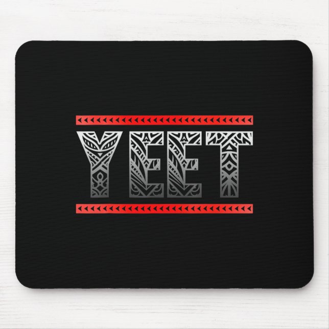 Tapis De Souris Retro Yeet Tribal Art Funny Saying Meme Mens Women (Devant)