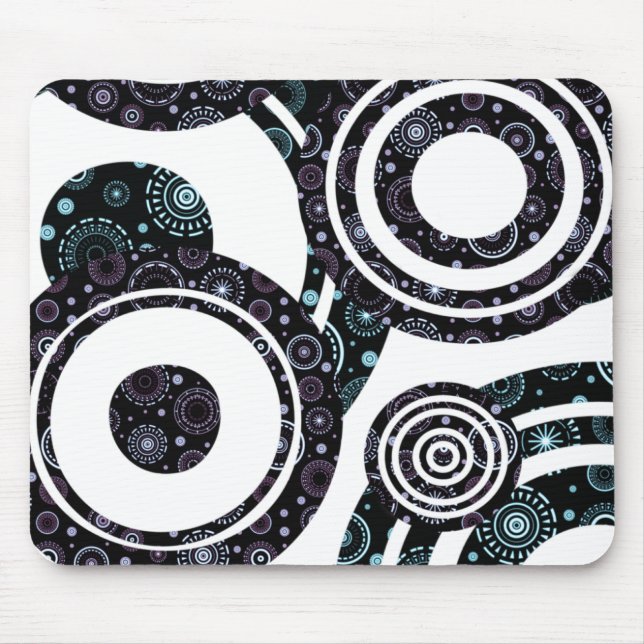 Tapis De Souris Rétros cercles géniaux (Devant)