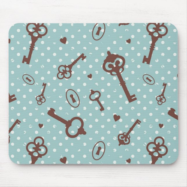 Tapis De Souris Rétros clés de Valentine (Devant)