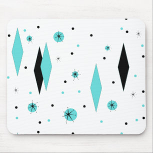 Tapis De Souris Rétros diamants et Starbursts Mousepad de