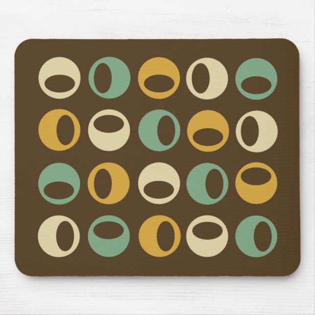 Tapis De Souris Rétros sphères modernes abstraites Mousepad (Devant)