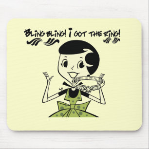 Tapis De Souris Rétros T-shirts et cadeaux d'anneau de Bling